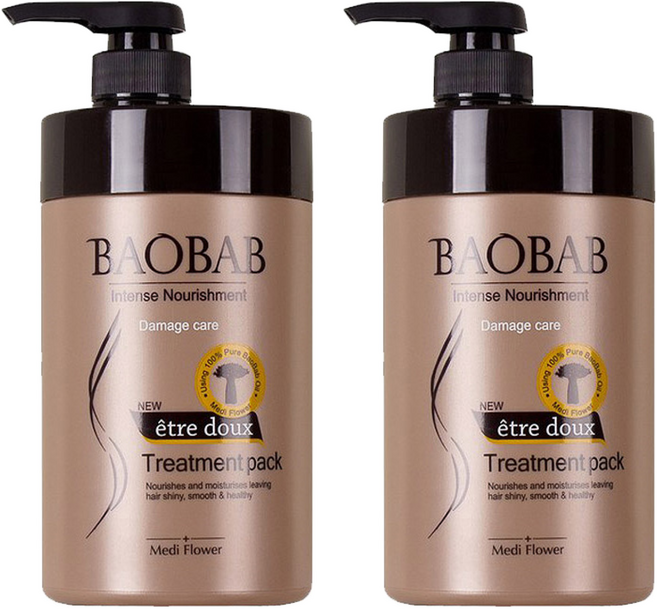 메디플라워 에트투스 바오밥 트리트먼트 헤어팩, 1L, 2개