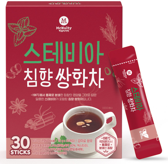 McNulty Coffee 甜菊沉香雙和茶, 30入, 1個, 15g