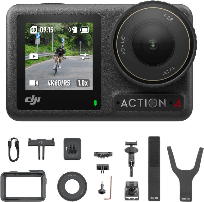 DJI 오즈모 액션 4 로드 사이클링 콤보 액션캠 세트 OSMO ACTION 4, 혼합색상