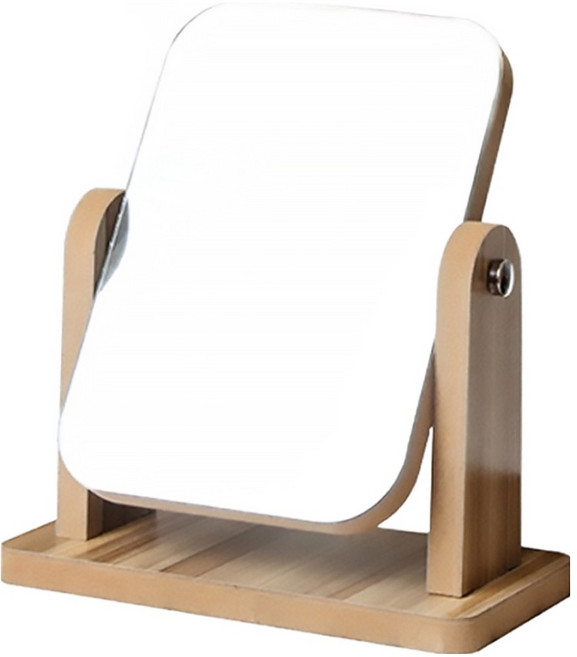 abm 木製方形桌鏡 L 21.7*8.7*24cm, 棕色