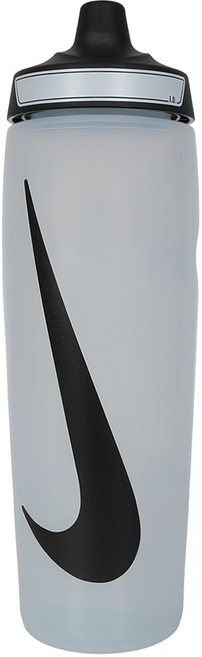 NIKE 耐吉 REFUEL BOTTLE 擠壓水壺, 透明色 + 黑色LOGO, 700ml, 1個