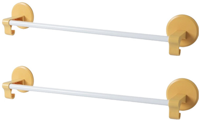 윈프라이스 다용도 수건걸이, 옐로우, 2개