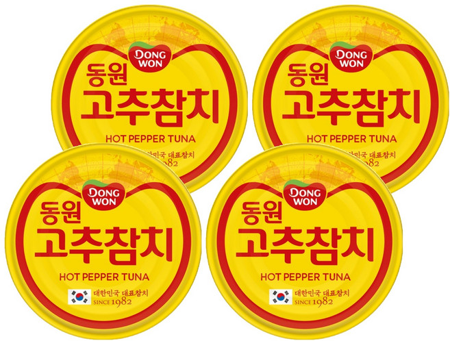 고추 참치, 150g, 4罐