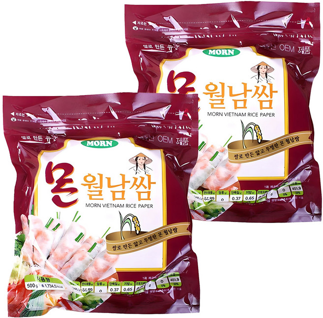 MORN 越南春捲皮, 500g, 2包