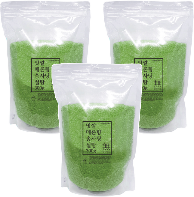 맛깔 메론향 솜사탕 설탕 30인분, 300g, 3개