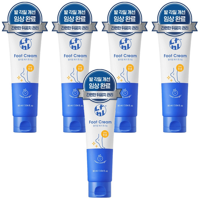 라이프홀릭 발각질 제거 크림, 1개입, 5개, 90ml