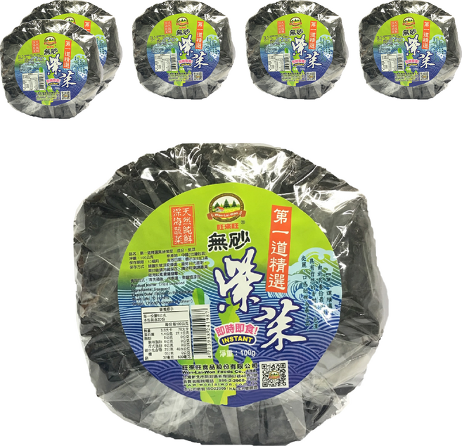 WON LAI WON 旺來旺 第一道精選無砂紫菜, 100g, 6包