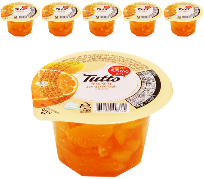 뚜또 밀감 푸딩, 230g, 6개