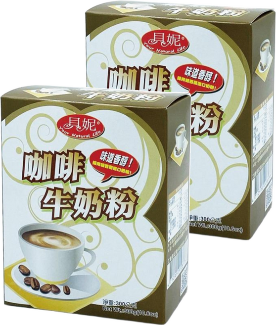 貝妮 咖啡牛奶粉, 300g, 1盒, 2盒