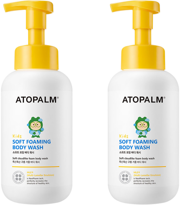 ATOPALM 愛多康 孩童潤滑泡沫沐浴露, 460ml, 2個