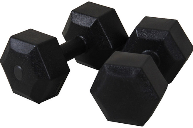 이고진 블랙육각 아령, 5kg, 2개