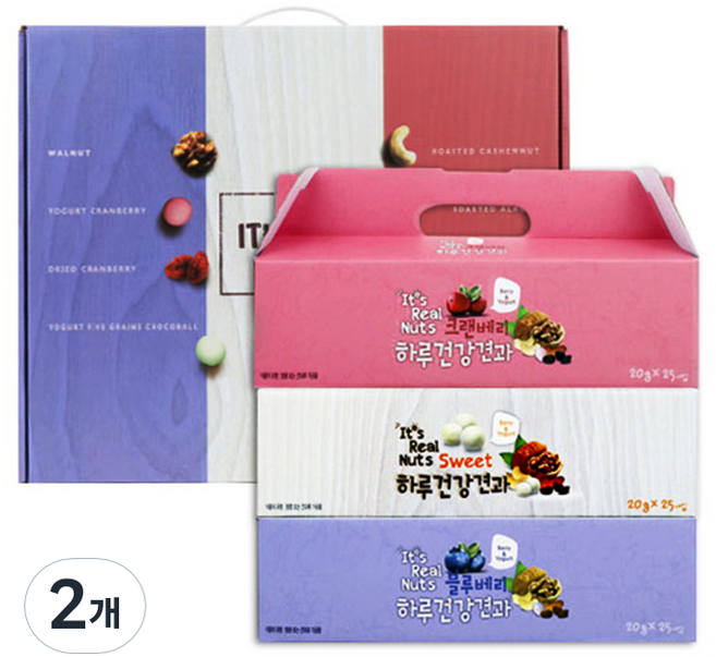 잇츠리얼넛츠 하루건강견과 3종 선물세트, 2개