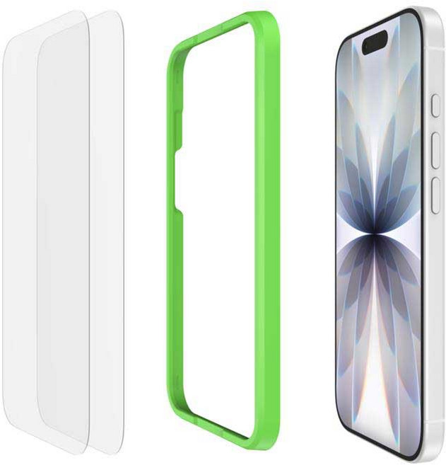 벨킨 인비지 글라스 저반사 AR 강화유리 휴대폰 액정보호필름 2p 세트, 1세트