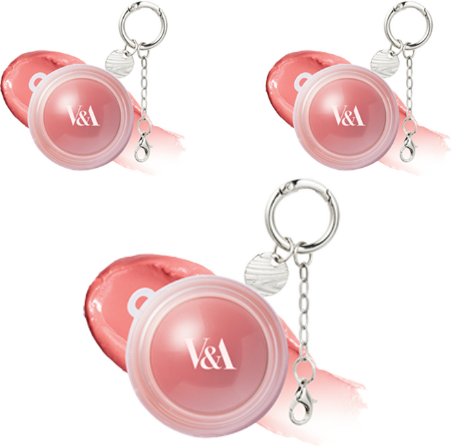 브이앤에이뷰티 무드 글로우팟 블러셔 키링 6g, 01 페일 블러쉬, 3개