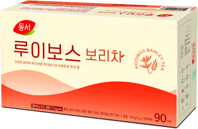동서 루이보스 보리차 티백, 1.5g, 90개입, 1개
