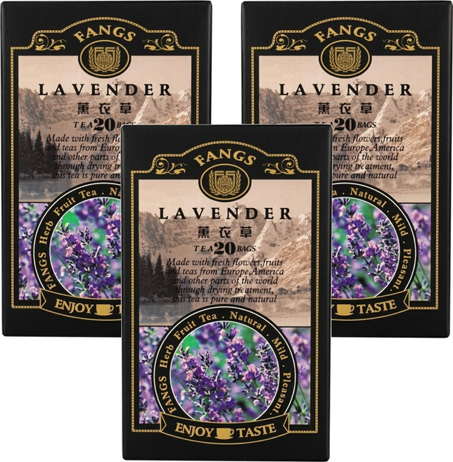 FANGS 方氏 薰衣草 茶包, 1.5g, 20包, 3盒