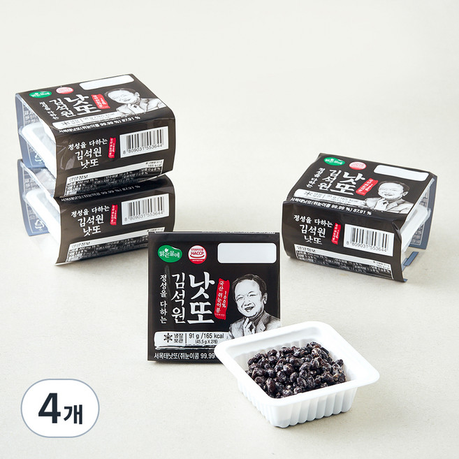 맑은물에 김석원 쥐눈이콩 낫또, 45.5g, 8개입, 4개