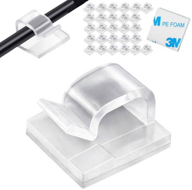 루미나잇 굵은 선 정리 클립, 30개, 투명