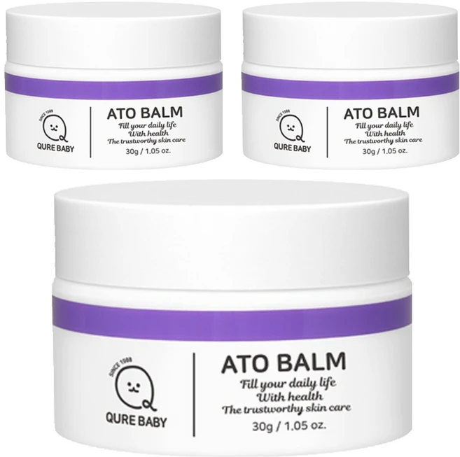 큐어베이비 아토밤, 3개, 30g - 쿠팡