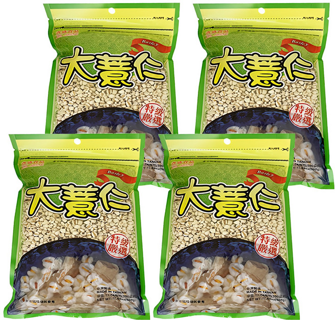 CHI-SHENG 耆盛食品 大薏仁, 500g, 4包
