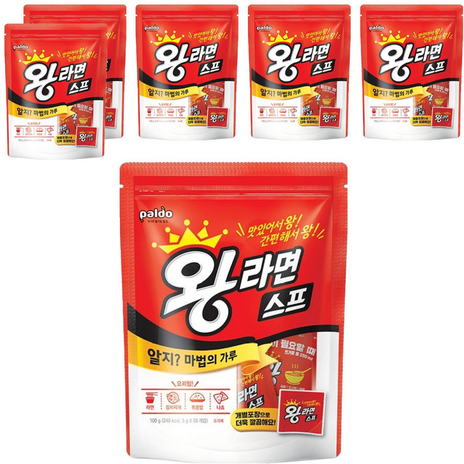 팔도 왕라면 스프 20p, 100g, 6개