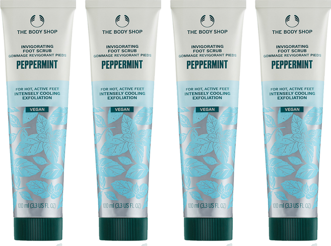 더바디샵 페퍼민트 인비거레이팅 풋 스크럽 100ml, 4개, 1개입