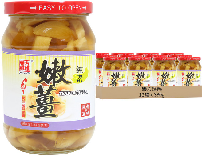 譽方媽媽 味醂嫩薑, 380g, 12罐