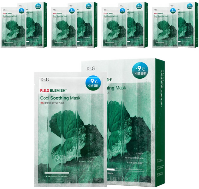 닥터지 레드 블레미쉬 쿨 수딩 마스크, 10개입, 5개