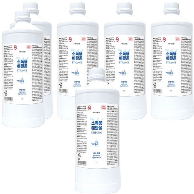 더블유제약 소독용 에탄올, 6개, 1L