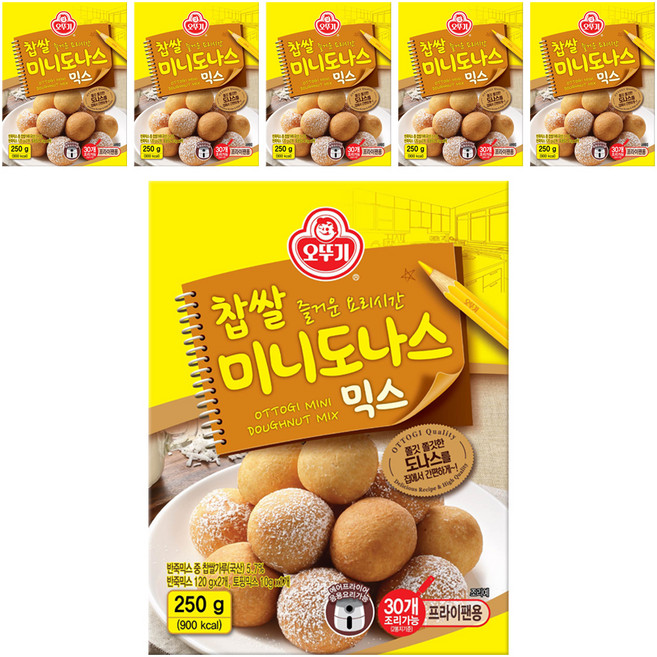 오뚜기 찹쌀 미니도나스 믹스, 250g, 6개