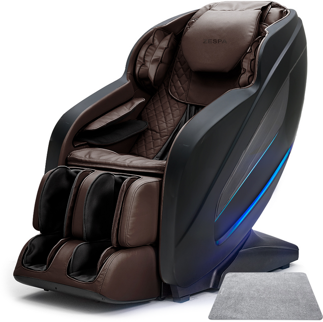 제스파 컴포르테 안마의자 + 전용 러그 세트 방문설치, ZPC2041, 무광 카카오블랙, 브라운
