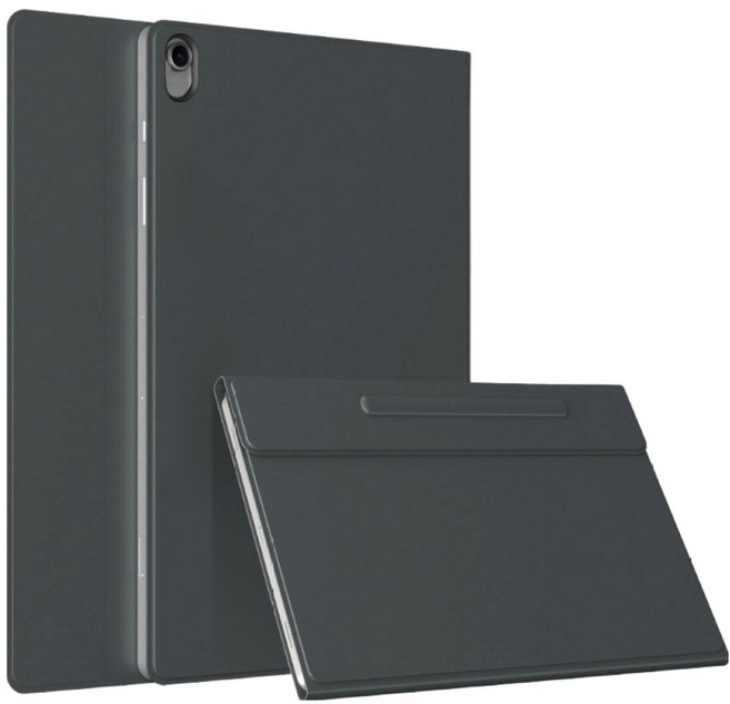 지에스비케이스 프리미엄 태블릿PC 펜슬 수납 슬림 북커버 케이스, 차콜블랙, 1개