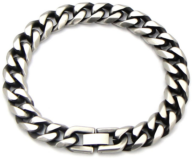 인디라벨 써지컬스틸 컷팅 팔찌 10mm