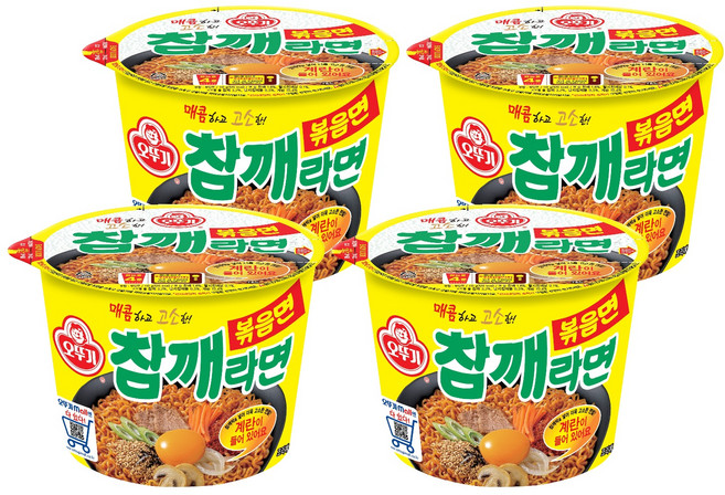 오뚜기 참깨라면 볶음면 110g, 4개