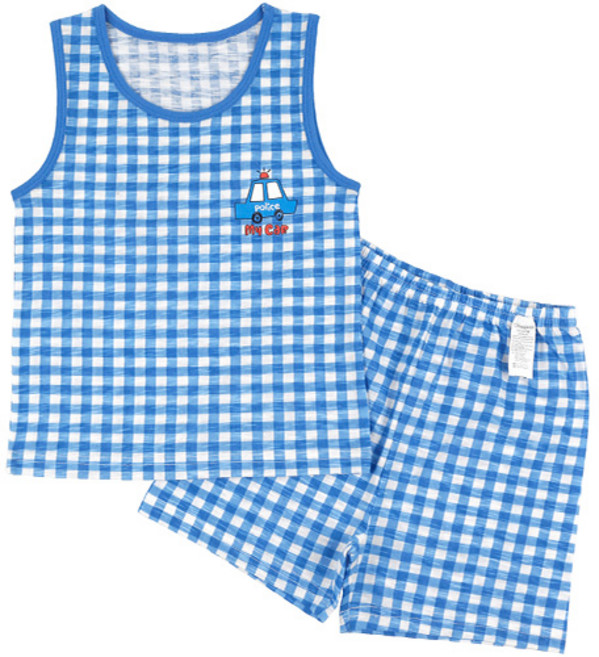 메이키즈 남아용 통기성 민소매 슬럽 상하의 세트