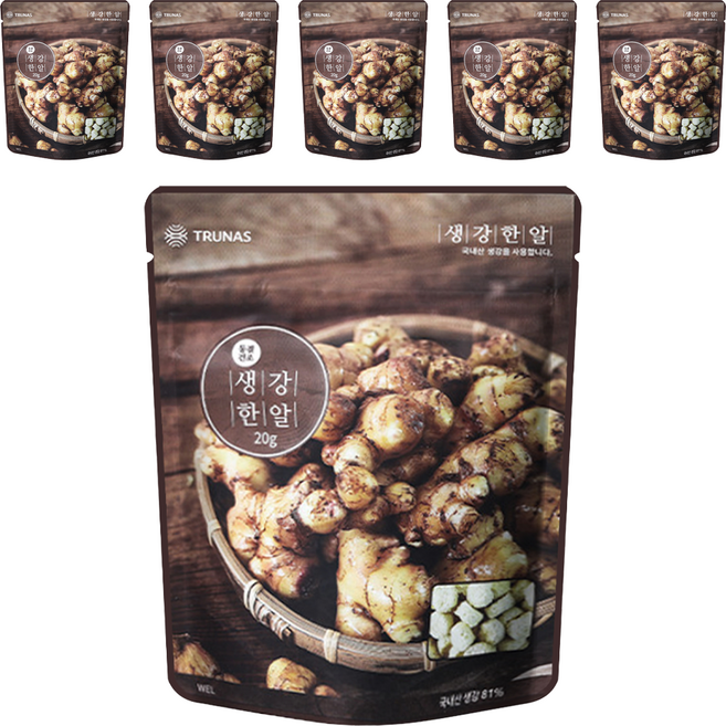 자연한알 간편양념 생강한알, 20g, 6개