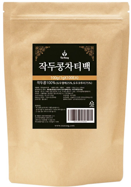 티랑 작두콩차 티백, 1g, 100개입, 1개
