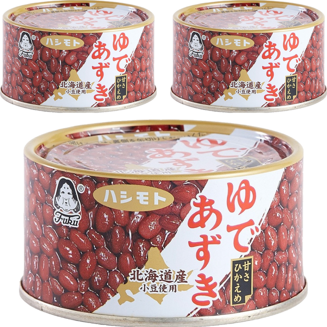 橋本食糧 北海道紅豆罐, 190g, 3罐