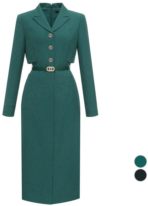 미니멈 여성용 자켓 레이어드 H라인 원피스(23FW 백화점 단독 정상)