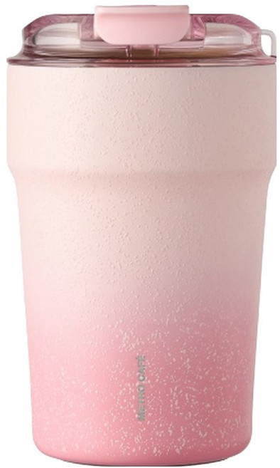 LocknLock 樂扣樂扣 Metro Cafe陶瓷塗層杯, 1個, 草莓冰沙, 400ml