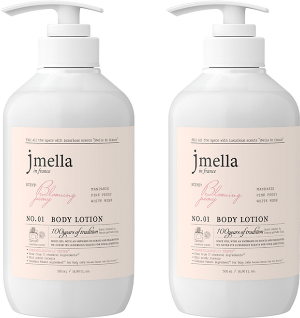jmella 花園舞會香氛身體乳液 No.01 Blooming Peony, 500ml, 2瓶