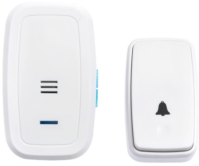 FONG HUA 崶華 一對一自發電無線門鈴 免電池 100米長距接收 45音樂自由選擇, 1入