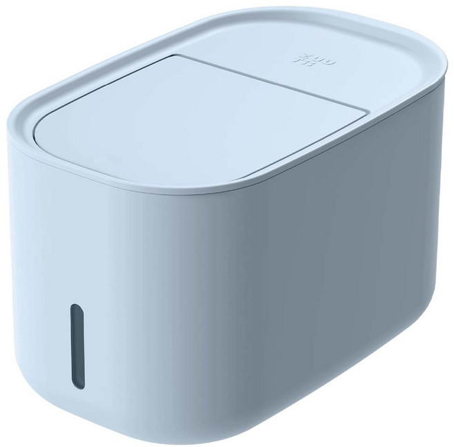 ZUUTii 按壓式防潮儲米箱 Polystyrene(PS)材質 無BPA, 冰湖藍, 1個