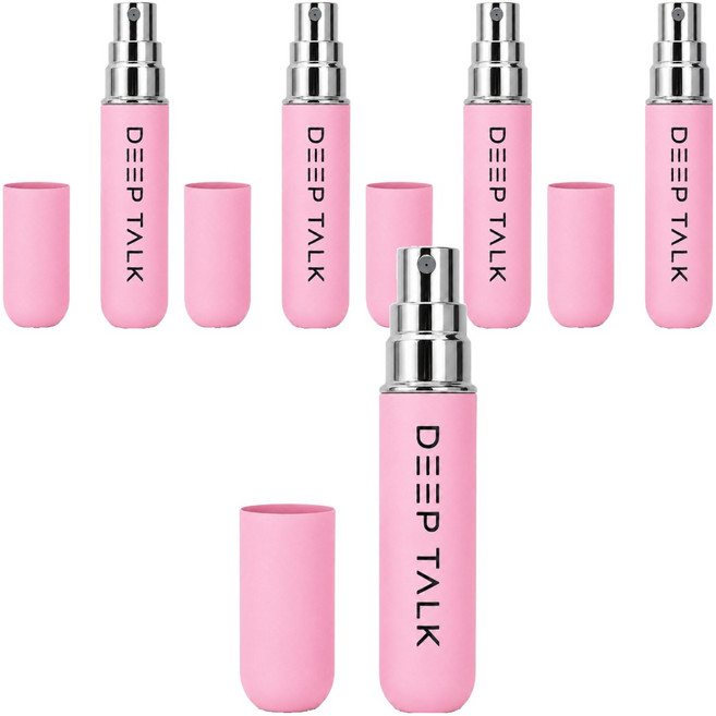 DEEP TALK 按壓式香水補充瓶 5ml DT0038, 粉紅色, 5個