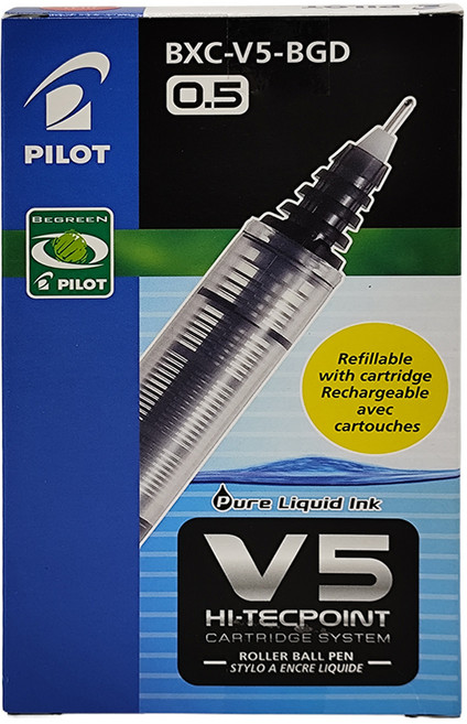 PILOT 百樂 卡式鋼珠筆 0.5mm BXC-V5, 紅色, 12支