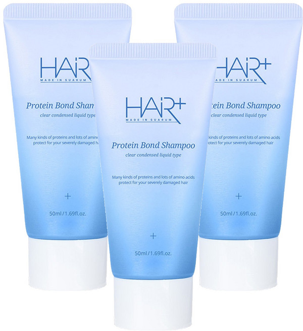 HAiR Plus 蛋白護髮洗髮精, 50ml, 3條