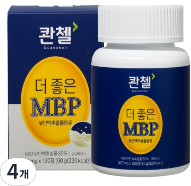 콴첼 더 좋은 MBP 영양제 60g, 120정, 4개