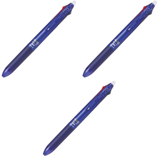 프릭션 슬림 3색 볼펜 0.5mm, 블루, 3개