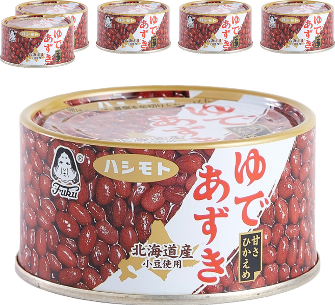 橋本食糧 北海道紅豆罐, 190g, 6罐