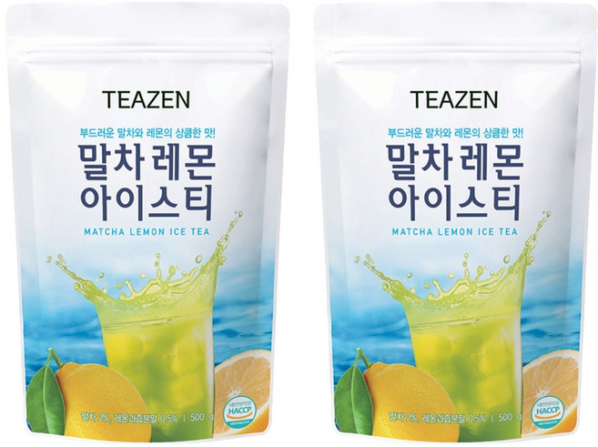 TEAZEN 茶禪 抹茶檸檬冰茶沖泡粉, 500g, 1入, 2包